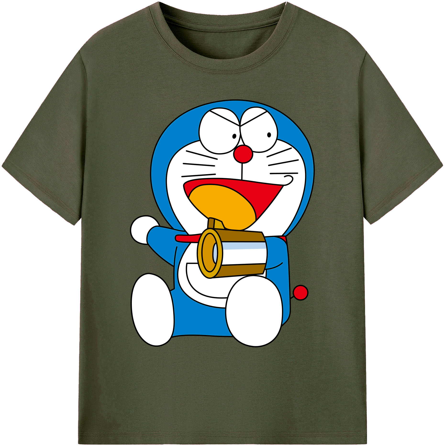 （画像用） ドラえもん Doraemon 綿100％ メンズ半袖Tシャツ｜肌触りやわらか＆通気性